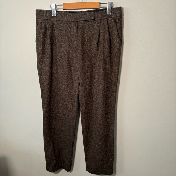 Maxmara  brown wool weaved trouser pants 46/XL - Picture 3 of 8